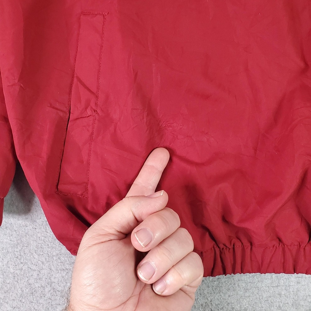 Vintage Arkansas Razorbacks Pullover Jacket Mens Med Red NCAA Football 58 Sports - Picture 4 of 16